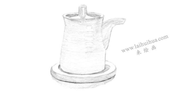 調(diào)料瓶素描畫法步驟02