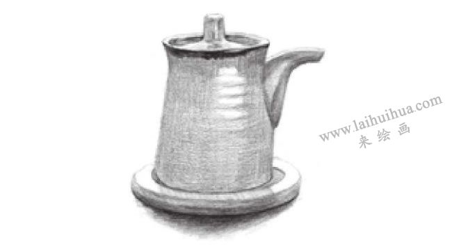 調(diào)料瓶素描畫法步驟03