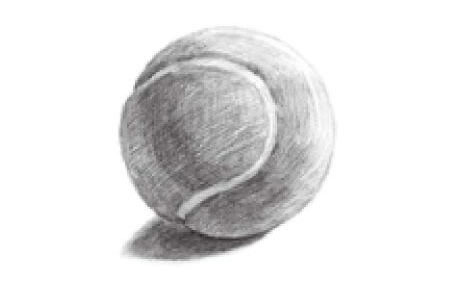 網(wǎng)球素描畫法步驟03
