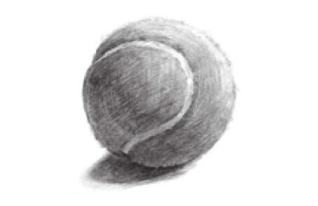網(wǎng)球素描畫法步驟04