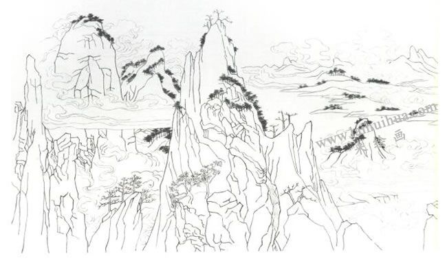 金碧山水畫創(chuàng)作方法步驟01