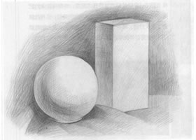 長(zhǎng)方體和球體素描畫(huà)法