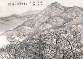 秋景《燕山葉落萬林疏》創(chuàng)作步驟