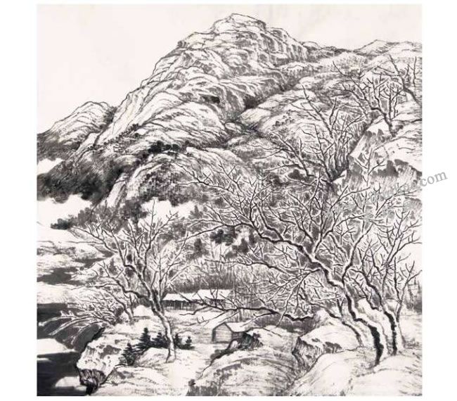 冬景《芳林染素》創(chuàng)作步驟02