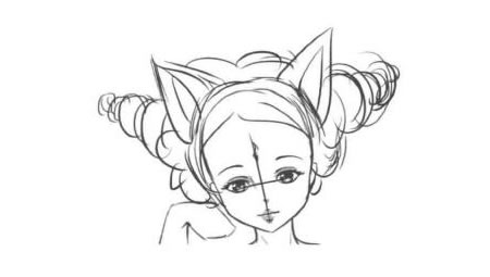 狐妖卡通漫畫素描創(chuàng)作步驟03