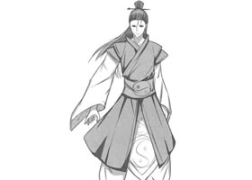 卡通漫畫道士素描創(chuàng)作