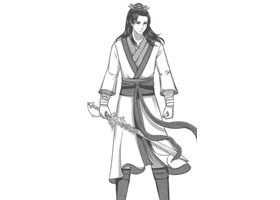 俠客卡通漫畫素描畫法