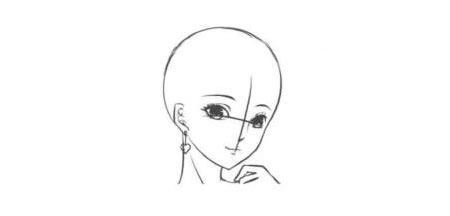 古代宮廷格格卡通漫畫素描繪制步驟02