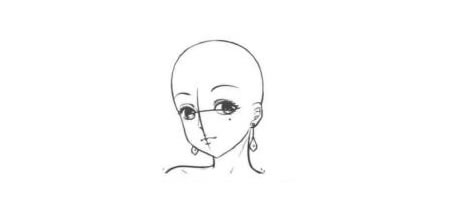 古代宮廷侍女卡通漫畫素描繪制步驟02