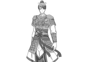 將軍古風(fēng)卡通漫畫素描畫法