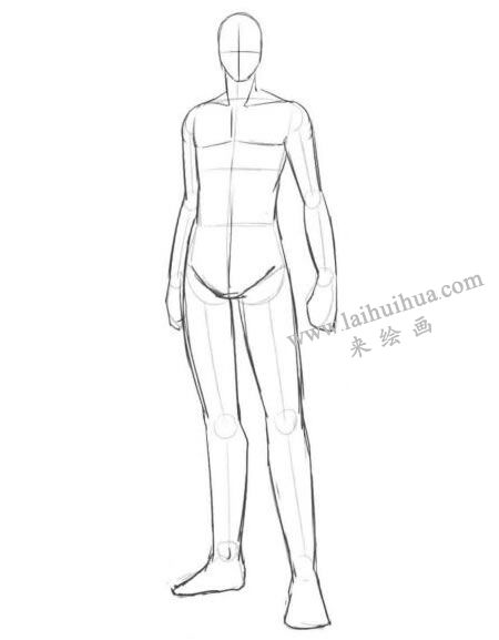 將軍古風卡通漫畫素描畫法步驟01