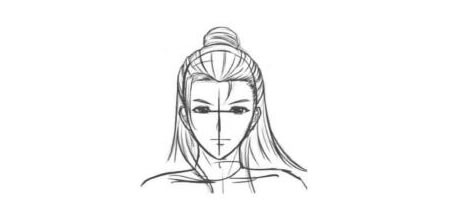 書生古風(fēng)卡通漫畫素描畫法步驟03