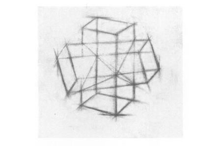 方柱貫穿體素描寫生步驟03
