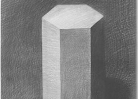 六棱柱體寫(xiě)生步驟