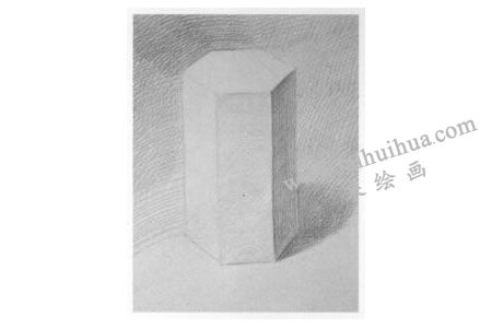 六棱柱體素描寫生步驟03