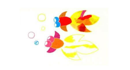 金魚油畫棒作畫步驟圖解04