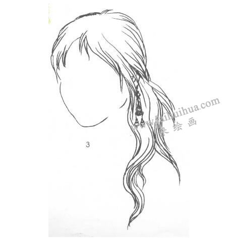人物頭像半側(cè)面線描寫生畫法步驟03