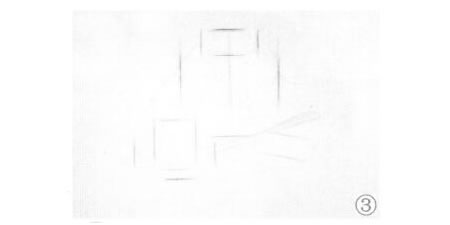 有咖啡杯的靜物組合素描畫(huà)法步驟03
