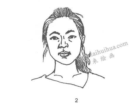 人物本身正面線描寫生畫法步驟02