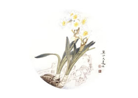 俞致貞《水仙》工筆畫(huà)技法步驟