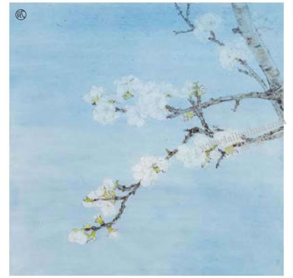 杏花工筆畫(huà)法步驟范例02