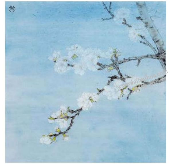 杏花工筆畫(huà)法步驟范例03