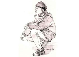 速寫蹲姿練習(xí)