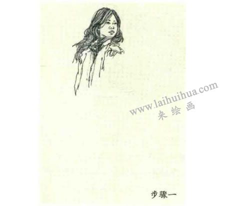 人物速寫(xiě)站姿的畫(huà)法步驟01