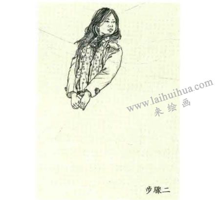 人物速寫(xiě)站姿的畫(huà)法步驟02
