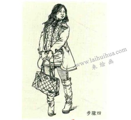 人物速寫(xiě)站姿的畫(huà)法步驟04