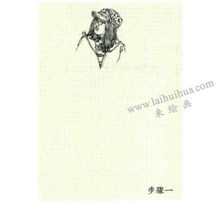 人物速寫站姿的畫法步驟01