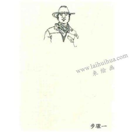 人物速寫站姿的畫法步驟01