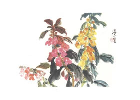 鳳仙花寫意畫法