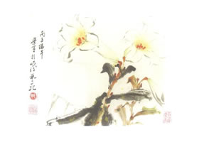 百合花寫意畫法