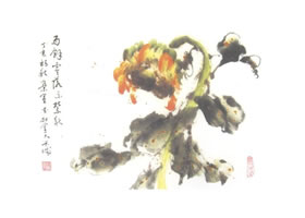 向日葵寫意畫法
