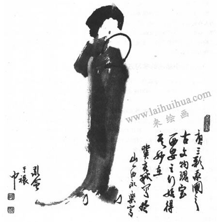 寫意人物畫小品三彩印象