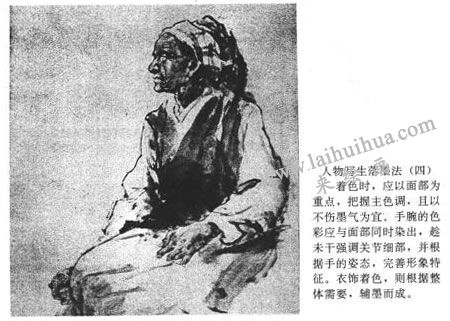 人物寫生落墨法01