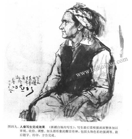 人物寫生完成效果