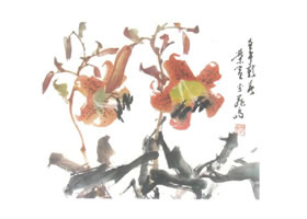 山丹（山百合）寫意畫法