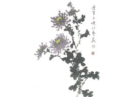 菊花寫意畫法