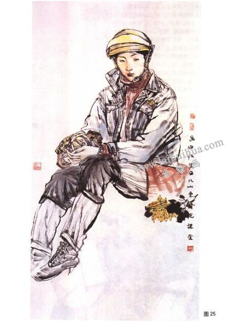 寫(xiě)意人物畫(huà)薄畫(huà)法圖例