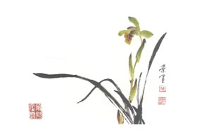 蘭花的寫意畫法（二）