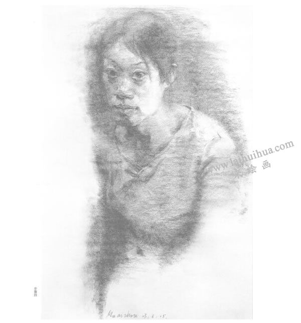 《學(xué)生肖像》素描寫生步驟04