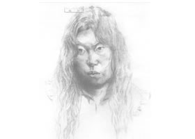 《女青年肖像》素描寫(xiě)生