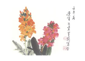 紫羅蘭寫意畫法