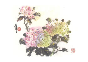 繡球花寫意畫法（一）