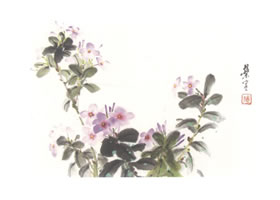 長春花寫意畫法