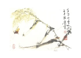 蘆花寫意畫法