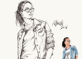 女性站姿速寫欣賞