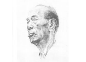 《老者頭像》素描畫(huà)法步驟